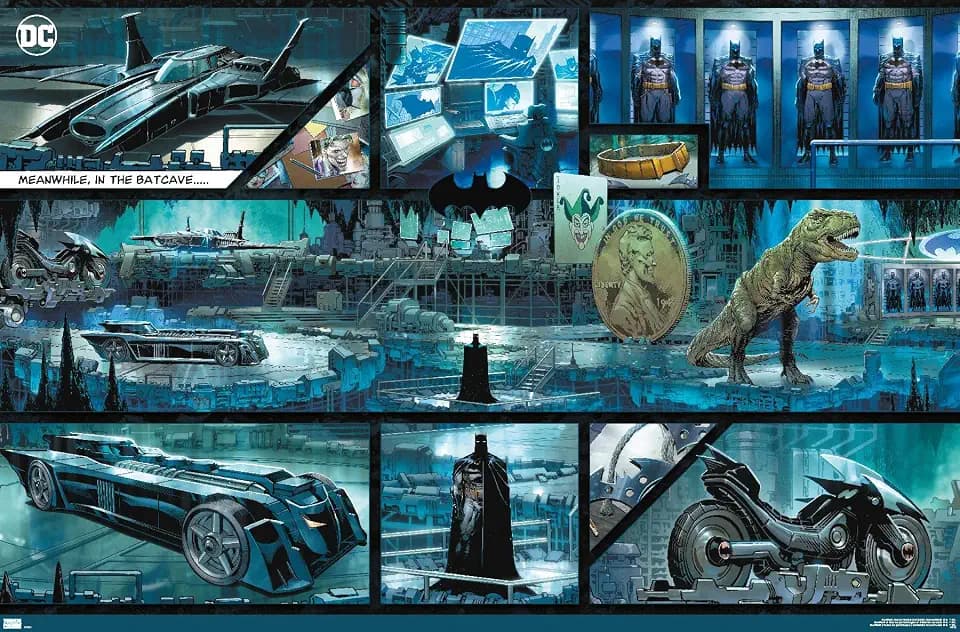 DC Comics Batman - The Batcave Wall Poster, 34L" x 22.4W", Premium Unframed Version
