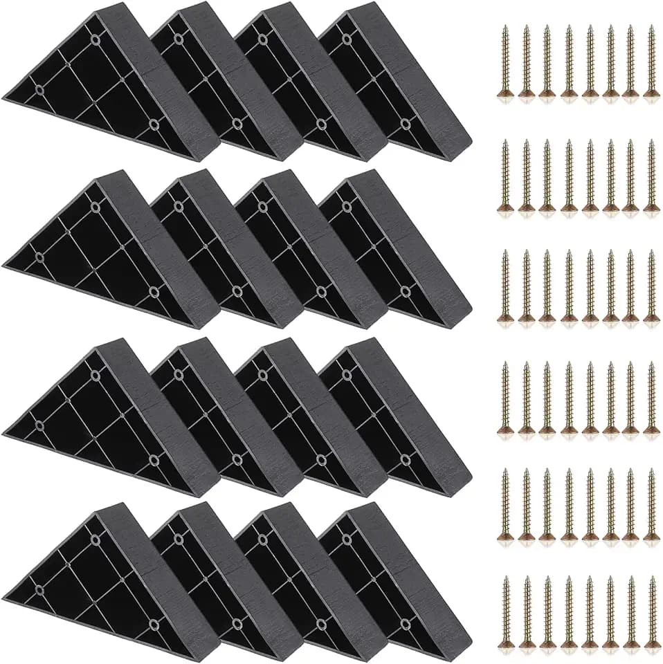 OwnMy 16PCS Plastic Furniture Legs Triangle Couch Sofa Legs Replacement Kit