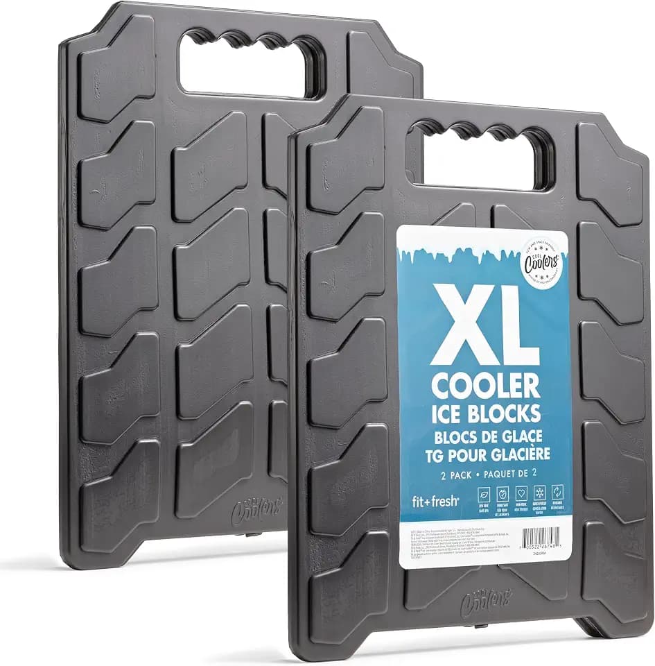 Cool Coolers by Fit & Fresh XL Tire Reusable Ice Packs for Coolers, 2pk
