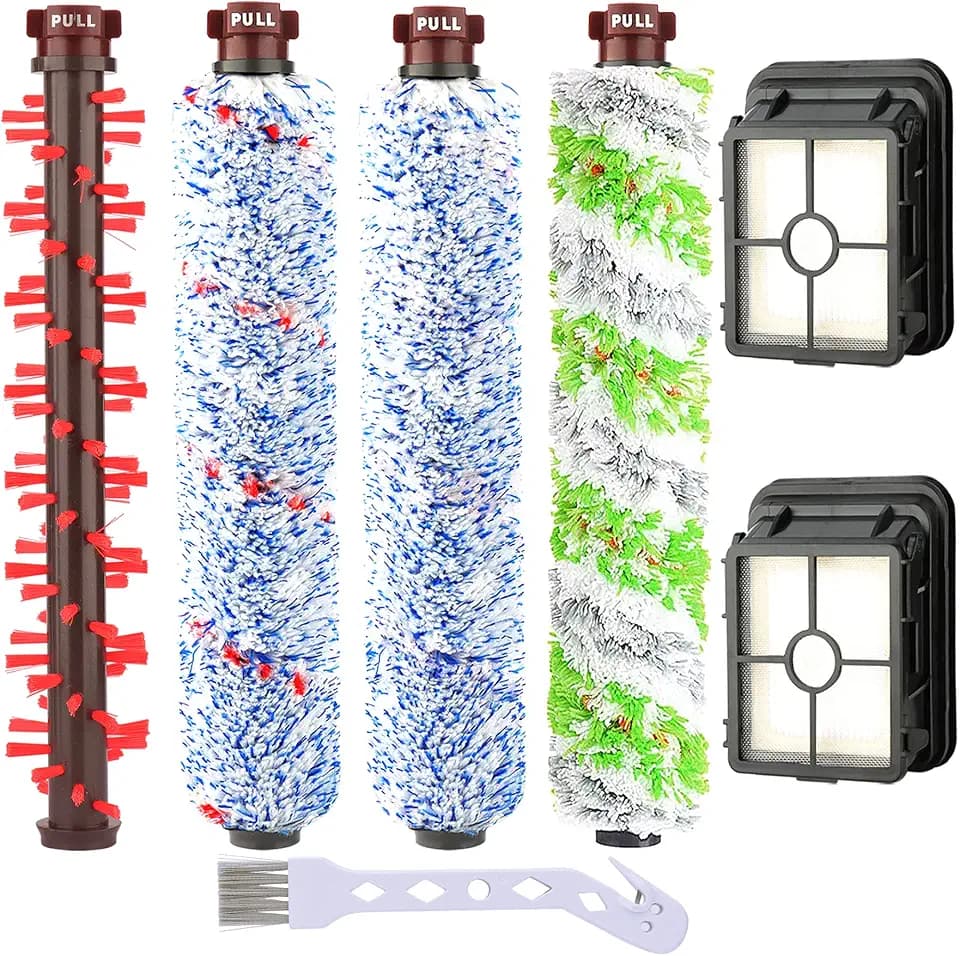 Accessories for Bissell Crosswave 3-In-1, 1 Multi-Surface Brush +1 Pet Pro Roller Brush +1 Carpet Brush +1 Floor Brush +2 Filters for Bissell CrossWave 1866 1785 2052 1713 2225 Vacuum Cleaner