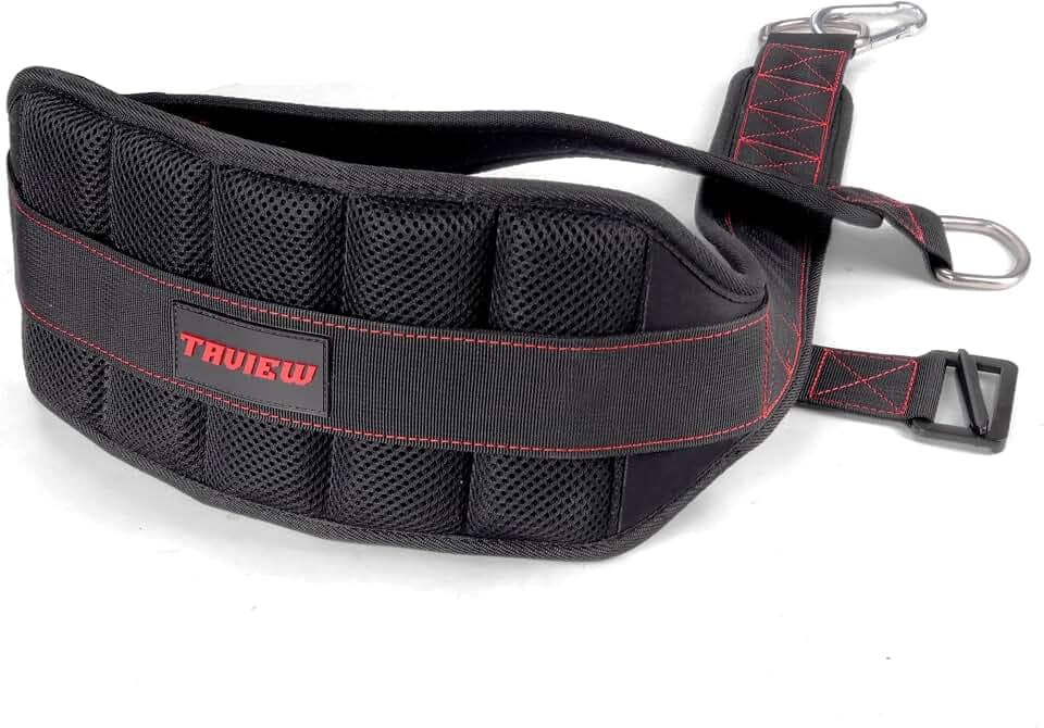 Belt for Belt Squats, Rack Attachment & Squat Machine, Weight Lifting&Powerlifting – Back Support, Low-Profile, Padded Hip & Thigh, Secure Buckle, Heavy Duty