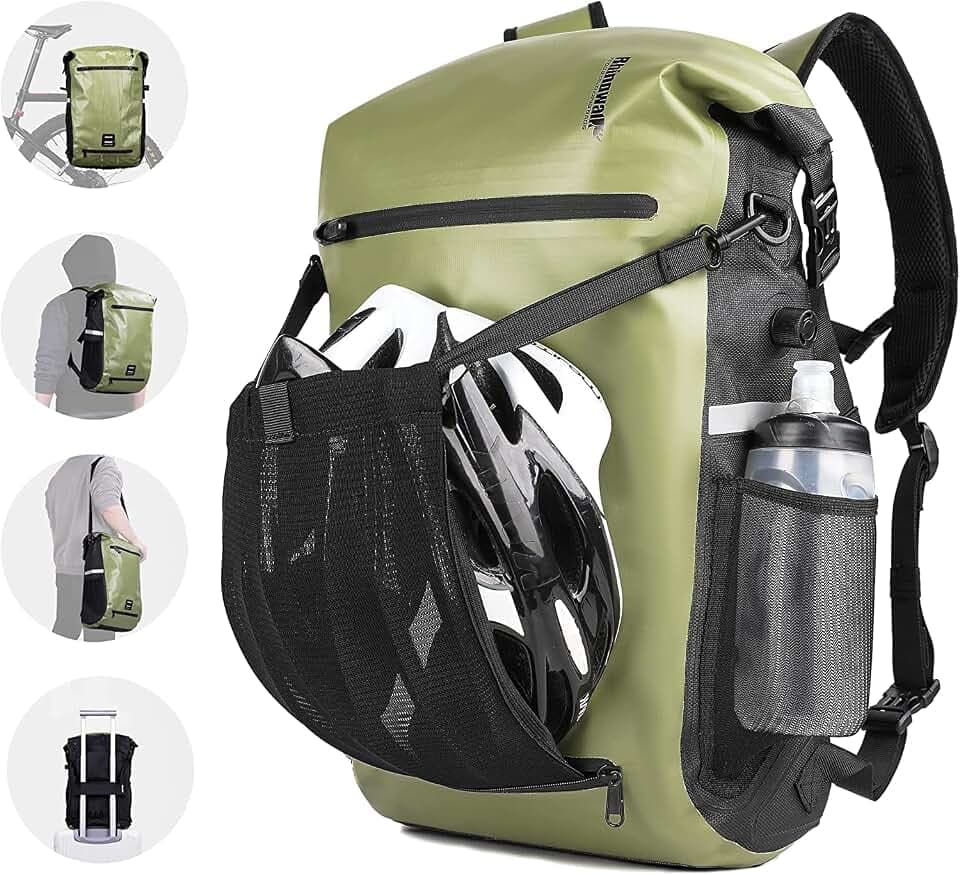 Rhinowalk Bike Pannier Bag Waterproof 22L Bicycle Rear Rack Trunk Bag for Cycling Bicycling Traveling Riding