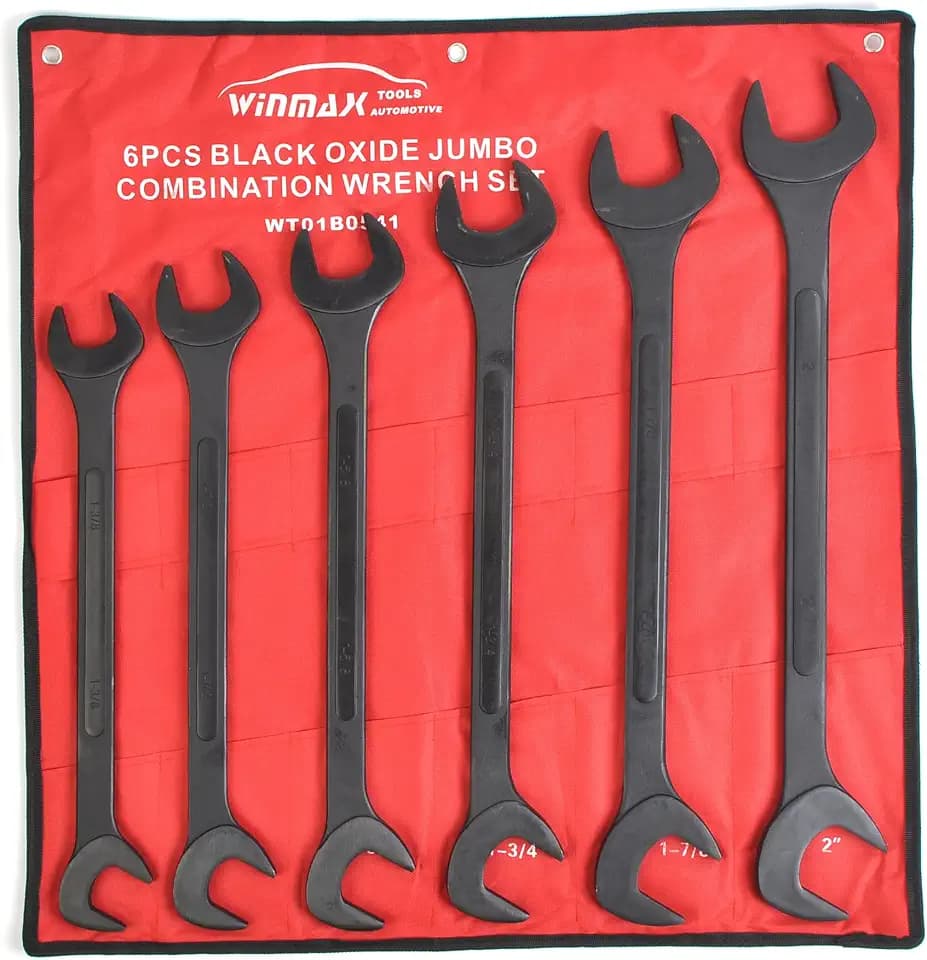 6 Piece SAE Jumbo Angle 1 3/8" to 2" Wrench Set