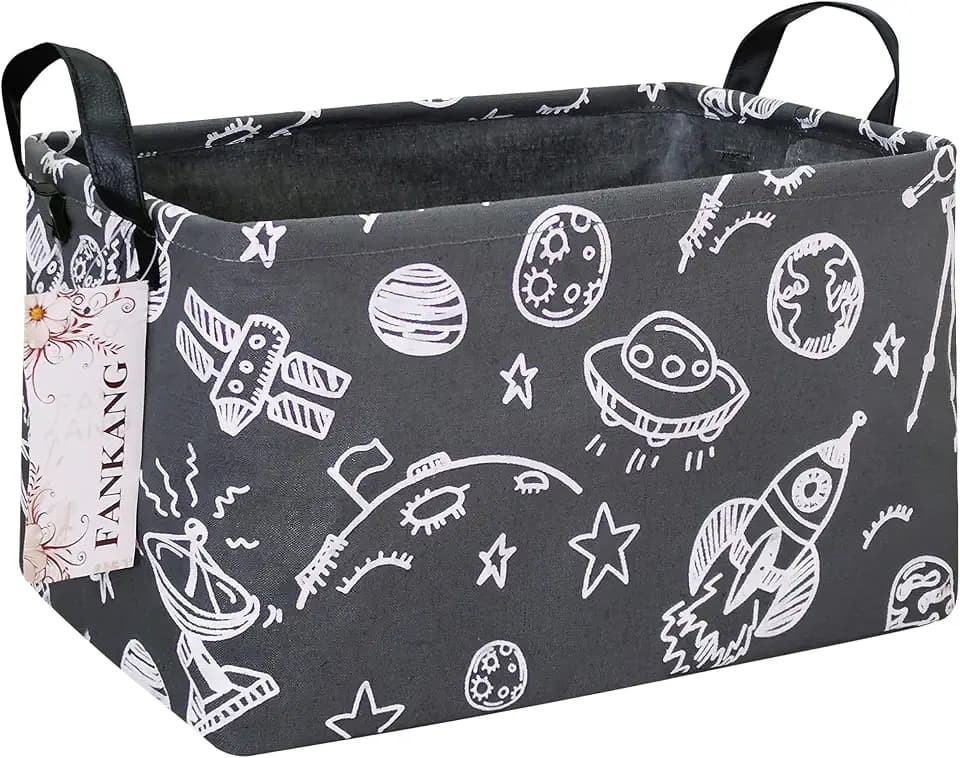 Rectangular Space Planet Fabric Storage Basket
