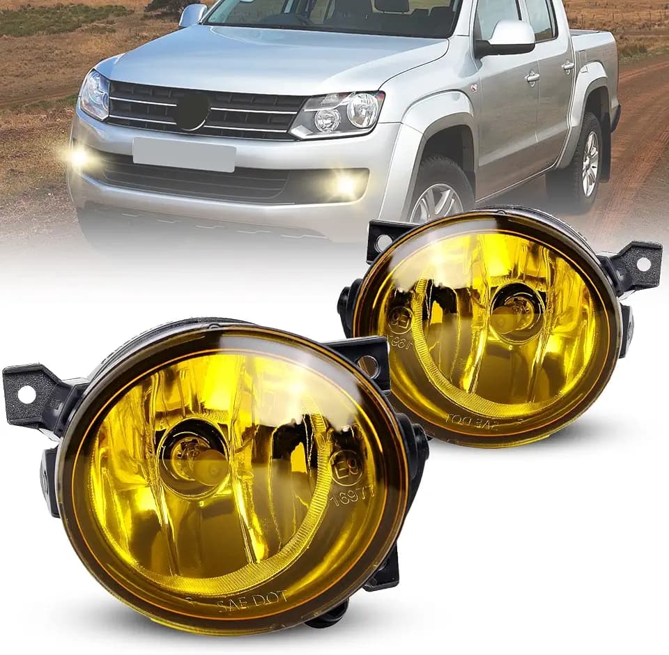 Nebelscheinwerfer satz für Volkswagen VW 2003-2009 Golf V (1K1/1K5) GTI Version 04-10 Jetta 1K2 08-14 Scirocco 137 138 Up 10-12 Amarok 11-up Seat MII 11-17 Skoda Citigo Ein Paar HB4 gelb Linse