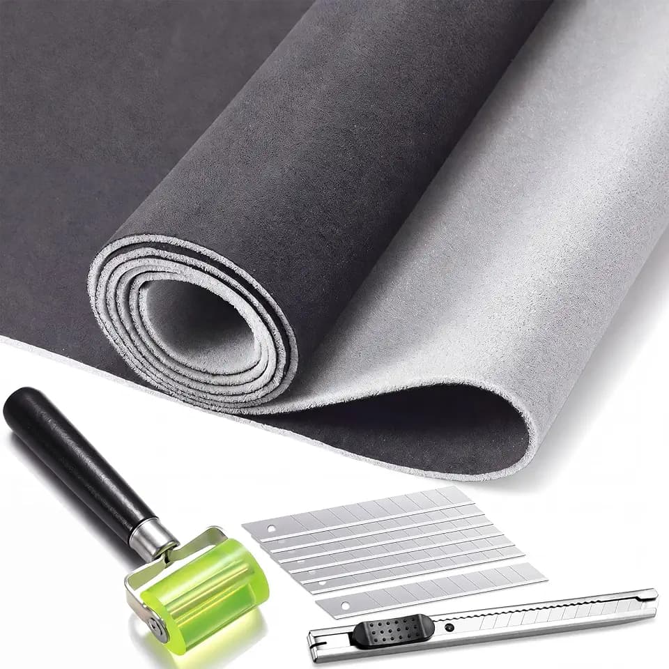 Pangda Suede Headliner Fabric 80 X 60 1/9" Foam Backing, Dark Grey