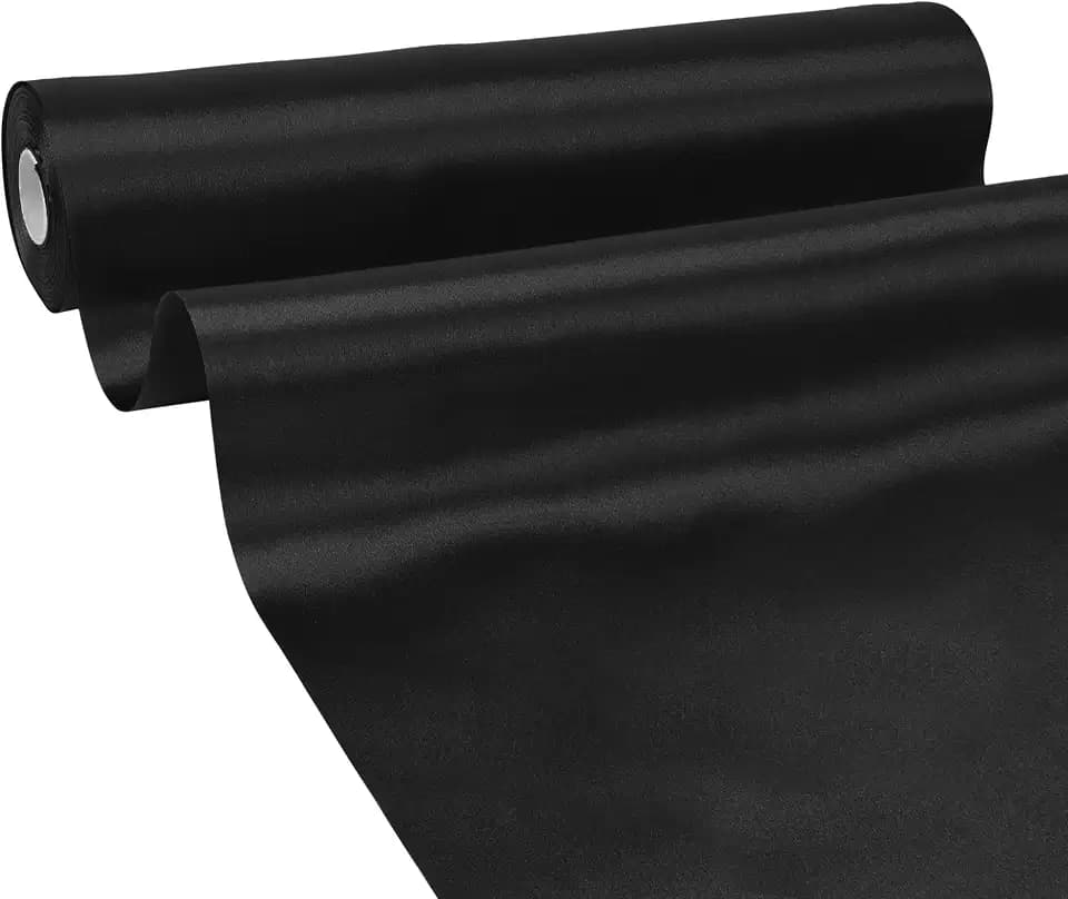 Wide Black Satin Ribbon 14 Inch x 25 Continuous Yards Solid Fabric Ribbon for Cutting Ceremony kit Grand Opening Wedding Birthday Party Decoration Bows Chair sash