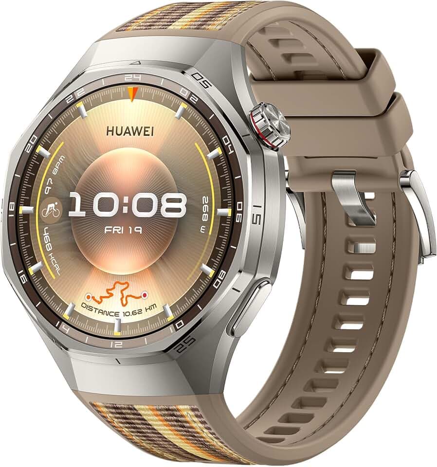 HUAWEI Watch GT 6 Pro Smartwatch, GPS Sportuhr für Radfahren, 46mm, Braun