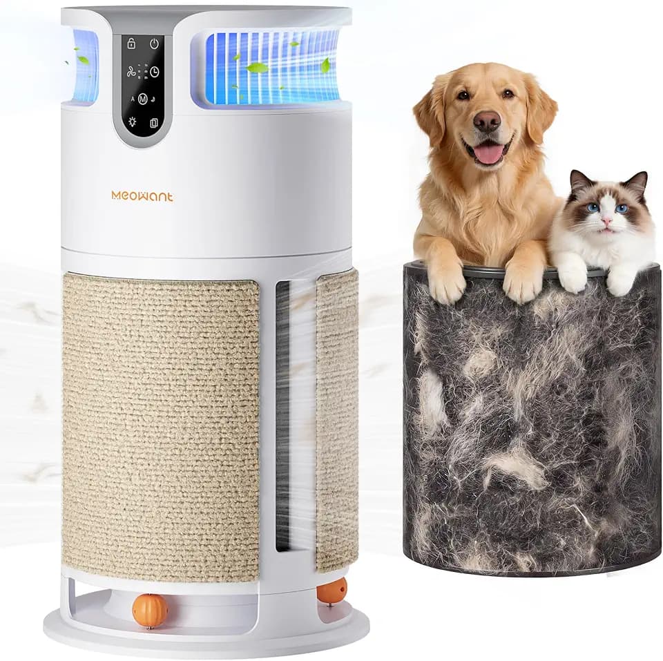 Meowant Pet Air Purifier for Home Large Room,H13 HEPA Filter Up to 3900 Ft²