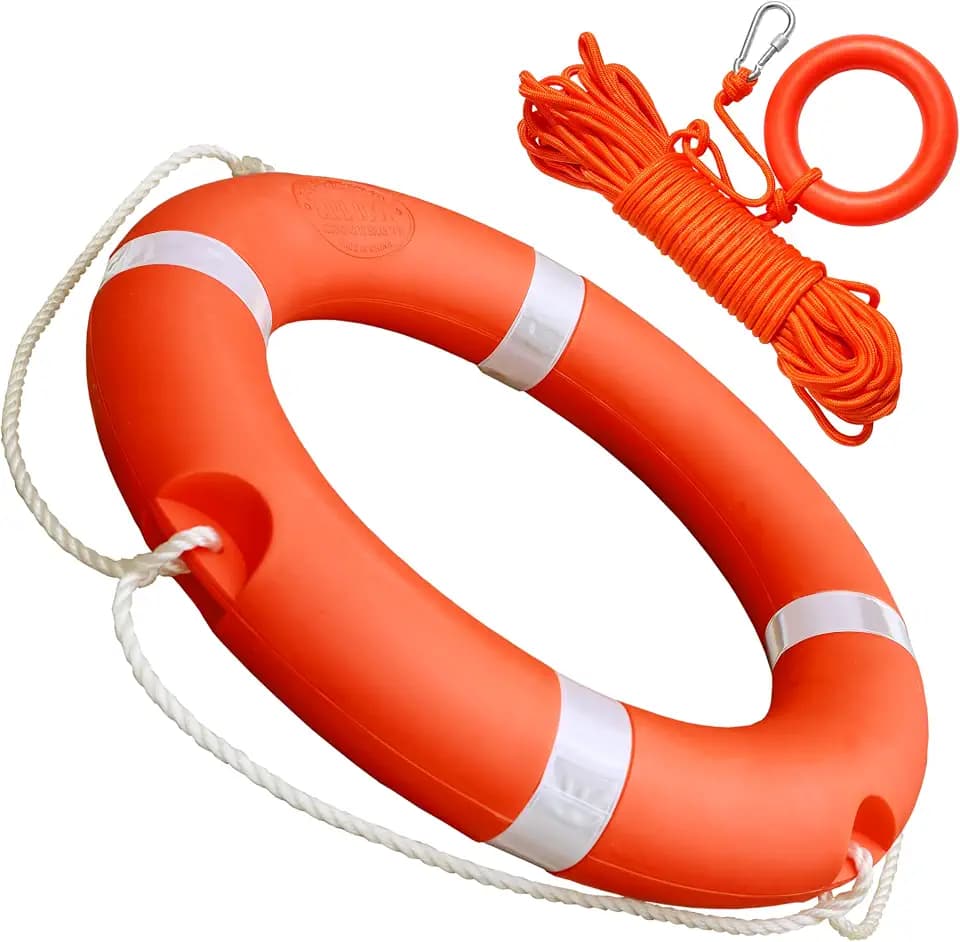 23 inch/ 28 inch Boat Safety Throw Ring, Life Preserver Ring Buoy