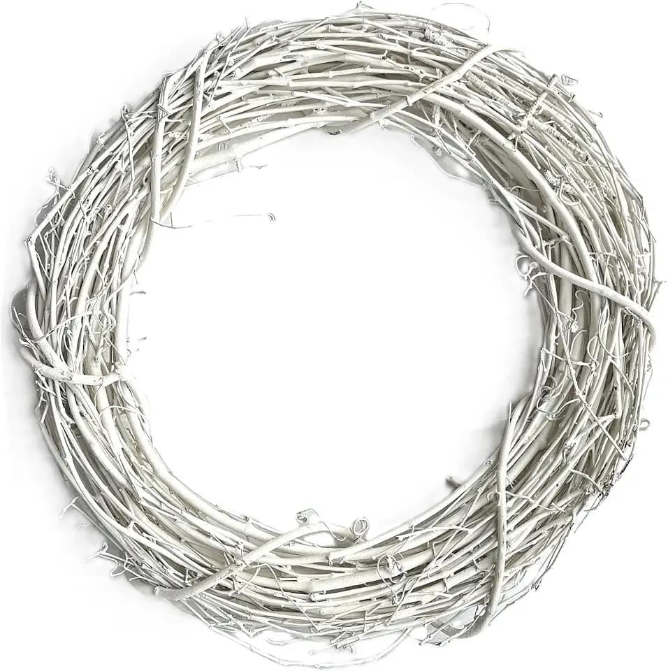 18" Painted Grapevine Wreath - White - DIY Craft Projects, Handcrafted, in-Outdoor Decoration, Behr Paint, Seasonal-Holiday-Event-Home