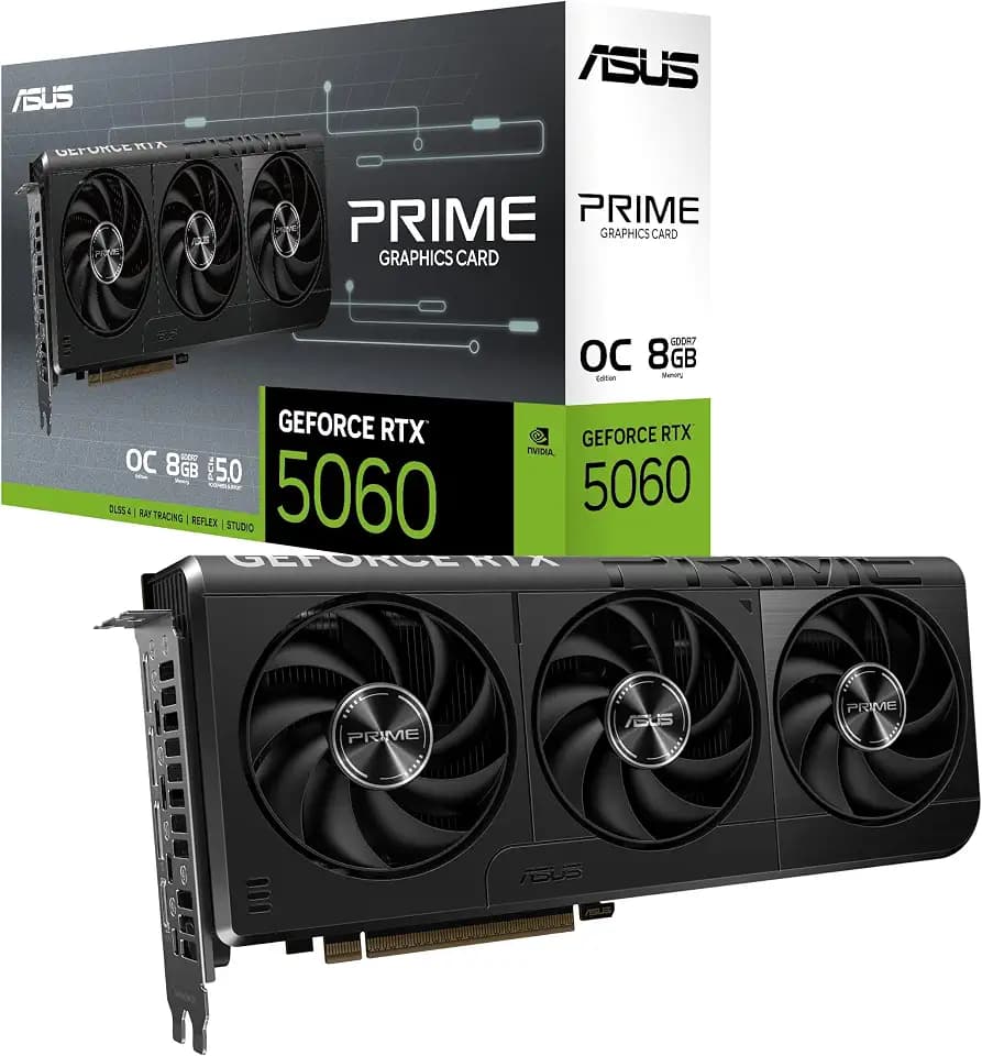 ASUS Prime GeForce RTX 5060 8GB GDDR7 OC Edition Gaming Grafikkarte
