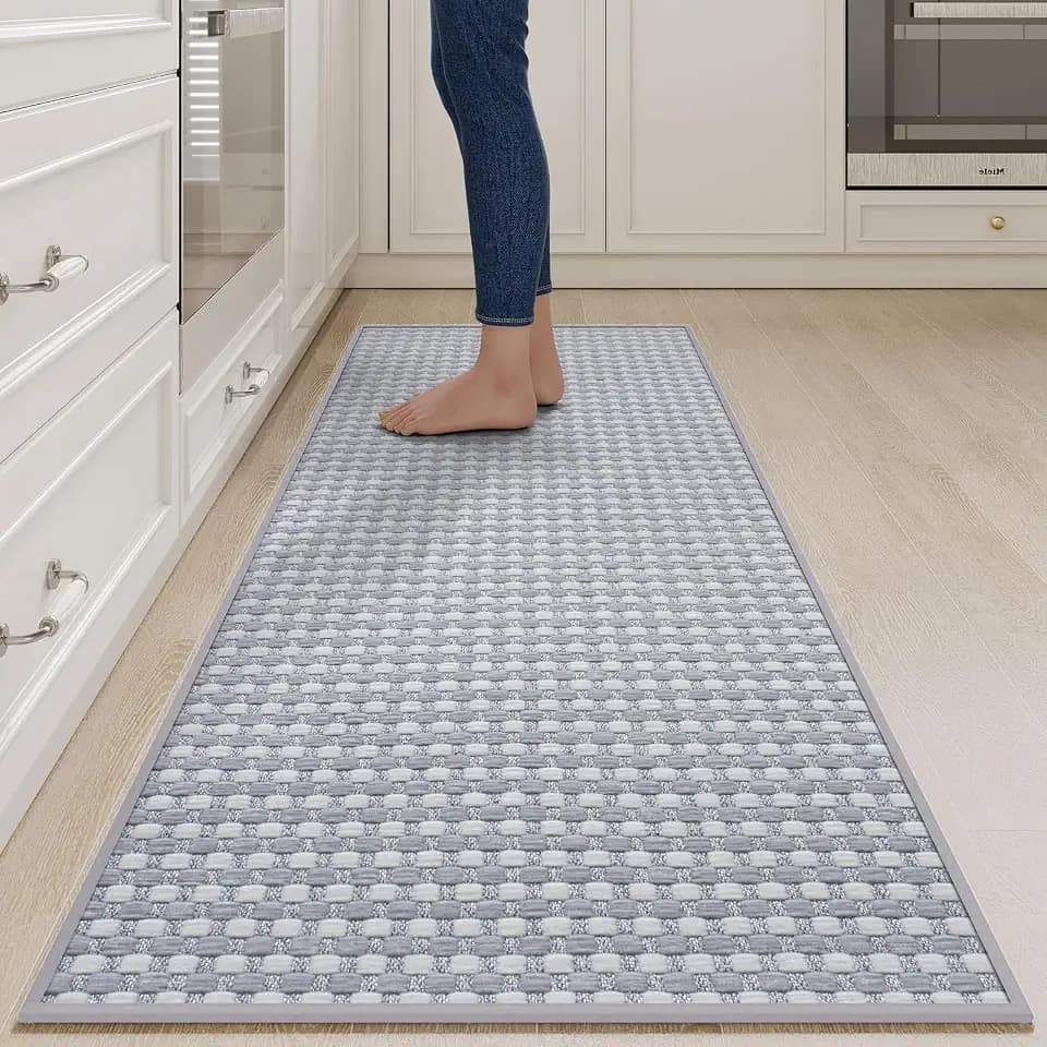 YDKGL Long Kitchen Runner Rugs Kitchen Mat Non Slip Washable Gray 24"x71"