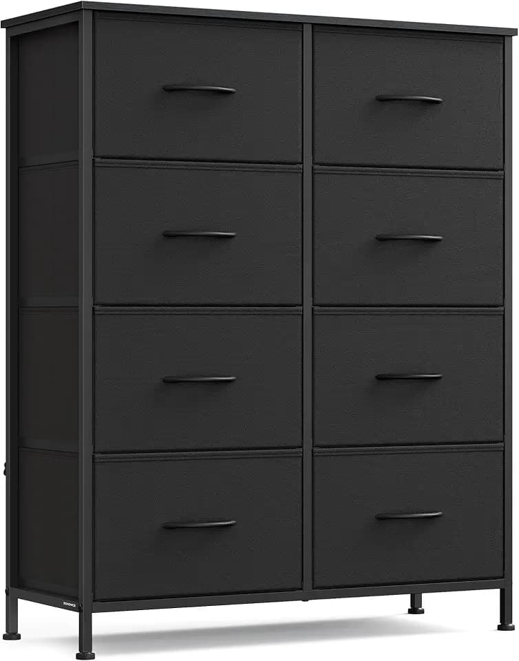 SONGMICS Dresser for Bedroom, Tall Dresser with 8 Fabric Drawers