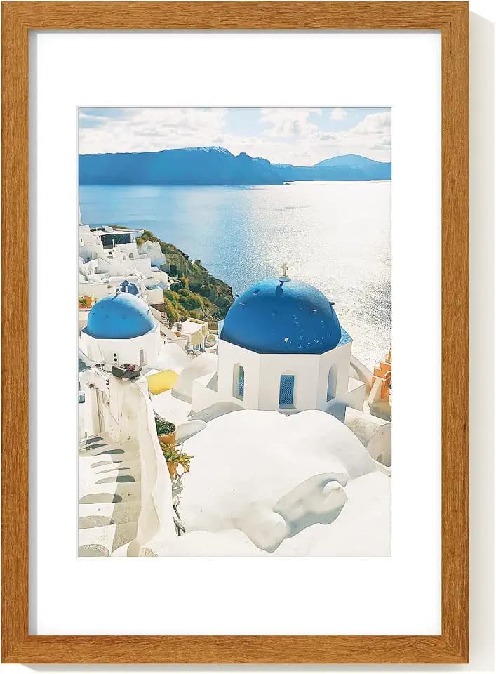 Axeman A3 Picture frame, Solid Teak Wood Tempered Glass, Teak