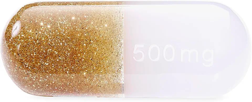 Jonathan Adler Large Gold Glitter Acrylic Pill