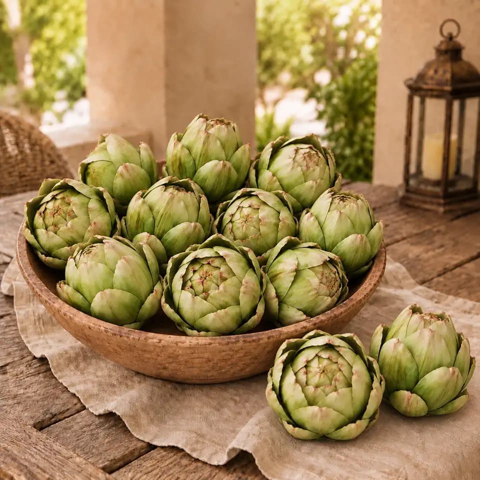 Timgle 12 Pcs Green Faux Artichokes for Decoration Bowl,Large