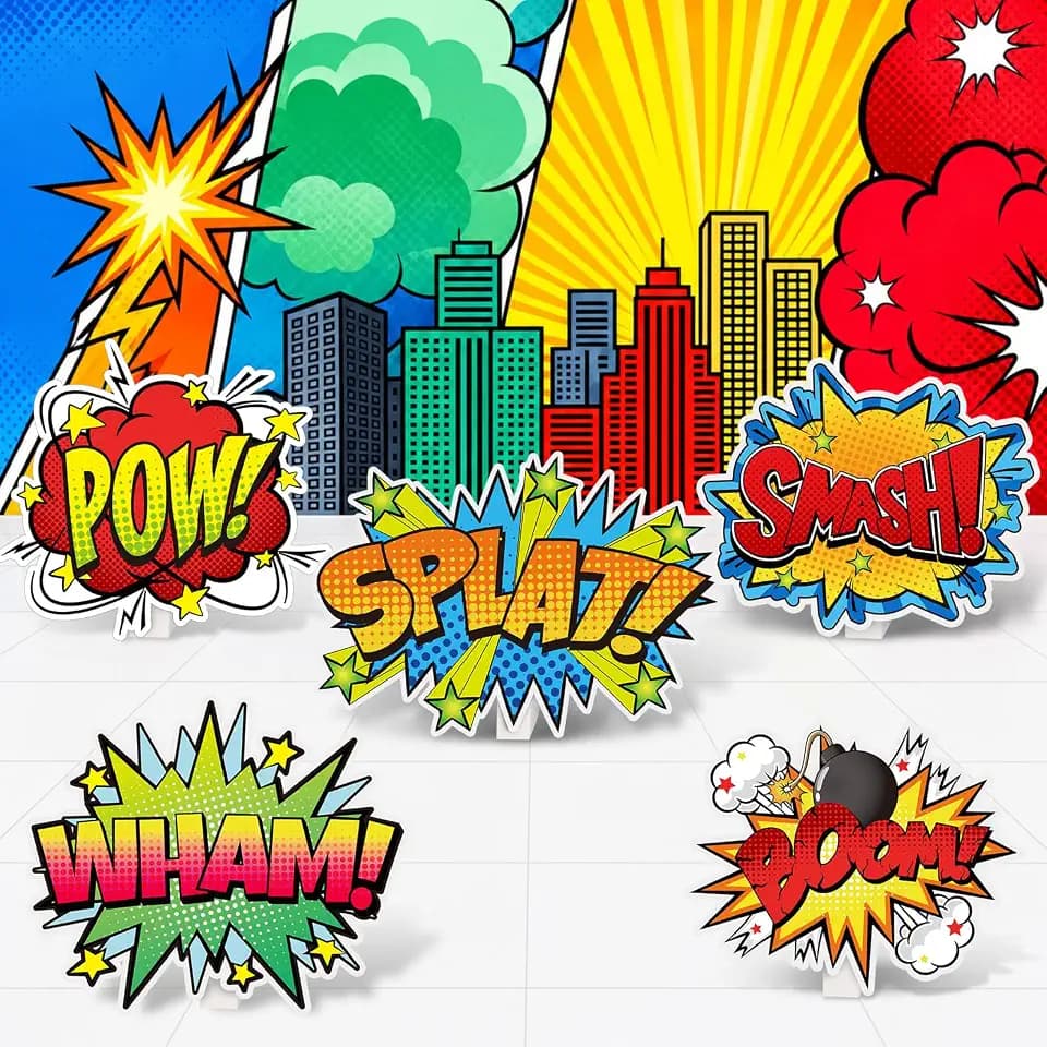 Capoda 5 Pcs Large Hero Party Decorations 16.5 to 26.4 inch