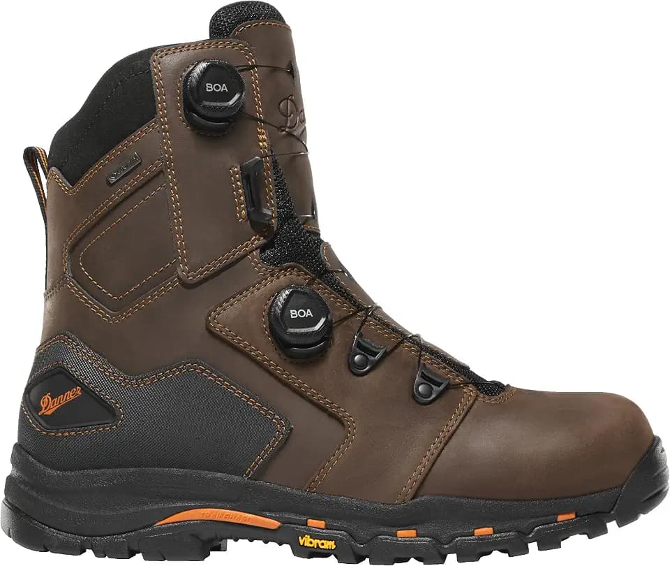 Danner Vicious BOA 8" Men Work Boots, Composite Toe, Waterproof, EH Rated, Gore-Tex Lined, Slip Resistant Vibram Outsole
