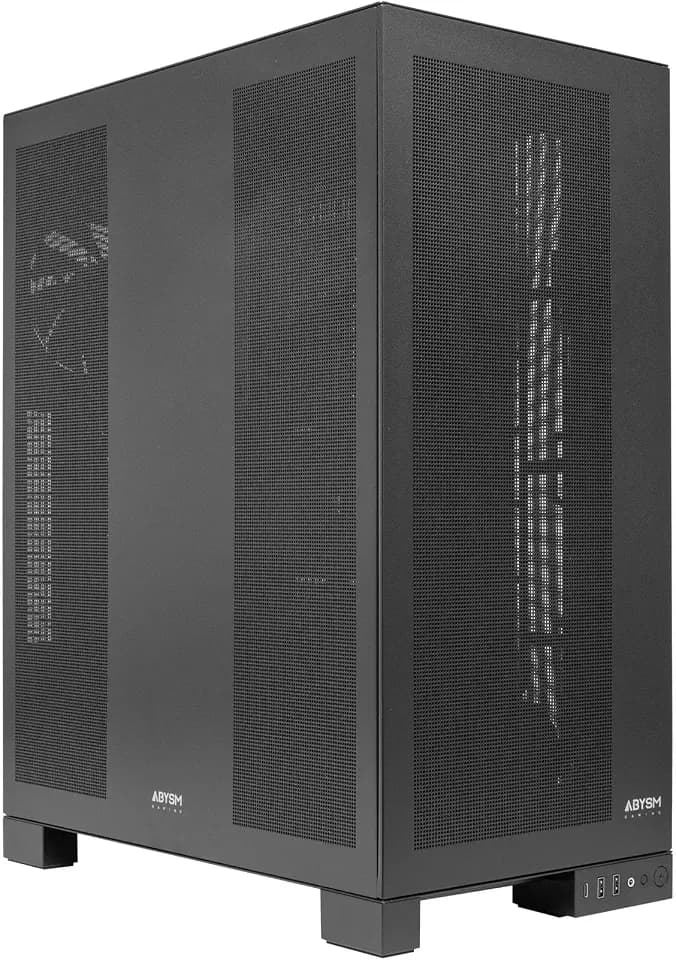 ABYSM Gaming E-ATX AI Pro 100 Workstation Gehäuse mit Höhe für 180-mm-Kühlkörper und Grafikkarten bis zu 420 mm