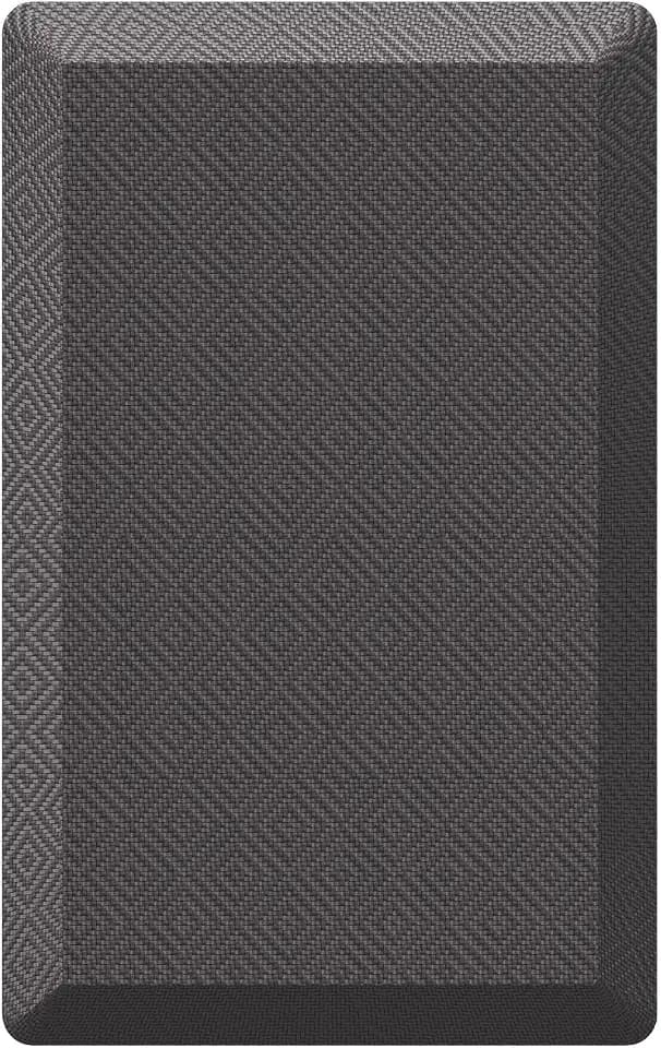 Ophanie Kitchen Mats for Floor,Charcoal Color,17" L x 28" W x 0.8" Th