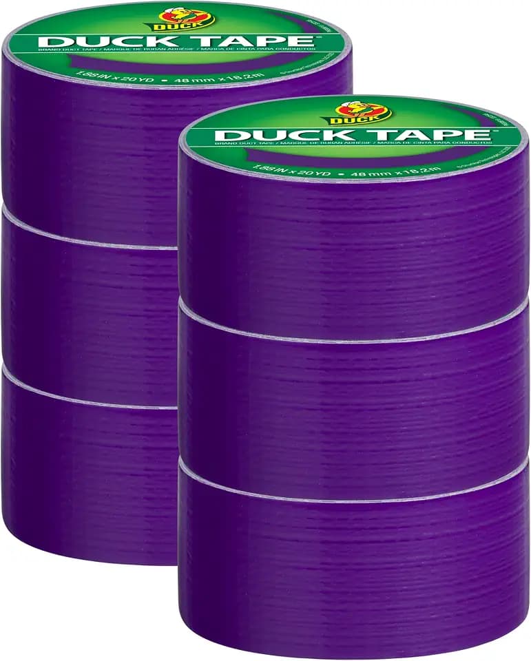 Duck Tape Brand Color Duct Tape, 1.88 in x 20 Yds, Purple Project Pack