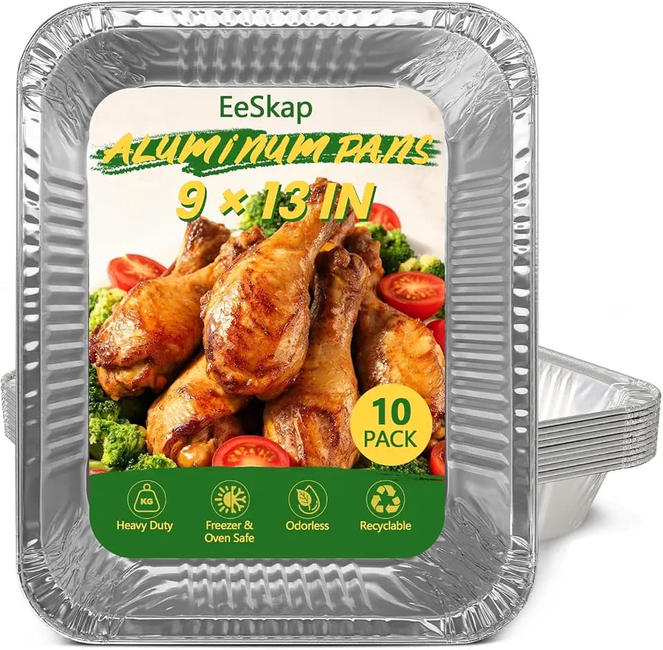 9x13 Aluminum Pans, 20 Pack Thickened Foil Pans for Kitchen
