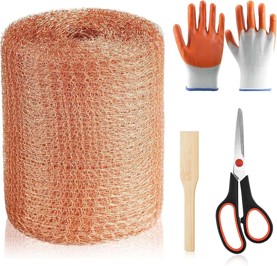 Copper Mesh Rodent Control, 5 in x 100 ft Copper Wool for Mice, Rats & Bats