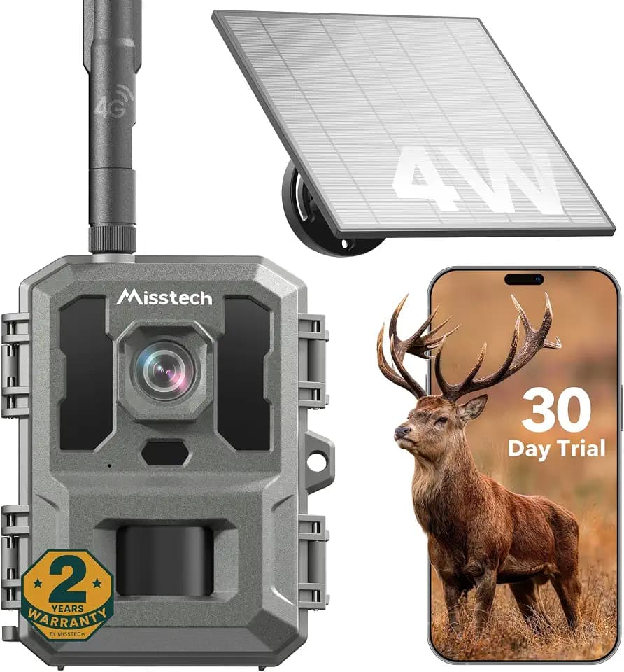 Misstech 4G LTE Cellular Trail Camera for Wild&Farm, 0.1s Motion-Activated