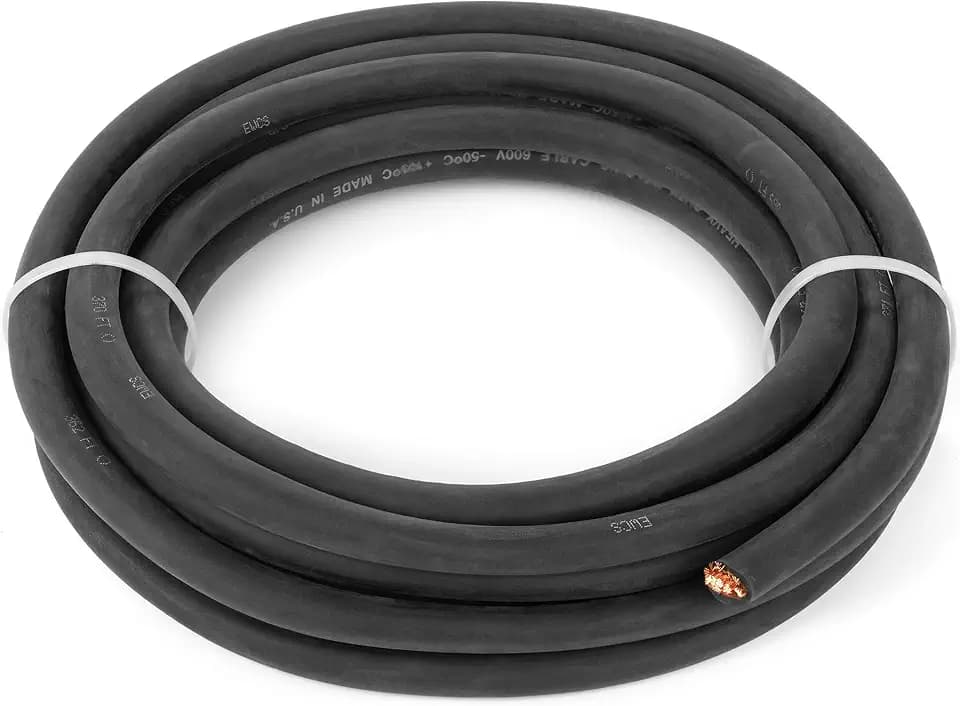 4/0 Gauge - 15 Feet Black - EWCS Brand 100% Copper Premium Industrial Grade Extra Flexible Welding Cable 600 Volt