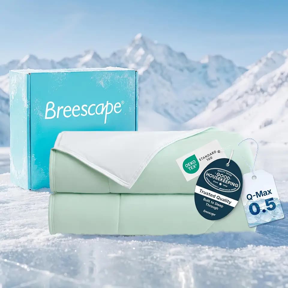 Breescape Cooling Comforter Blanket for Hot Sleepers, Twin 68x90Inches