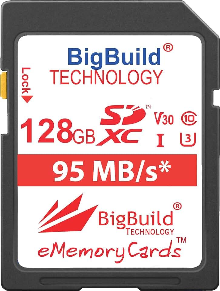 128GB U3 95MB/s Speicherkarte für Panasonic Lumix DMC G7, G70, G70MEG K, G7H, G80, G80H, G80M, G9, G9L, GH5, GX80, GX80 H, GX80EG, GX80EG-K, GX80HECK, GX85, GX85WK, GX8AEG Kamera