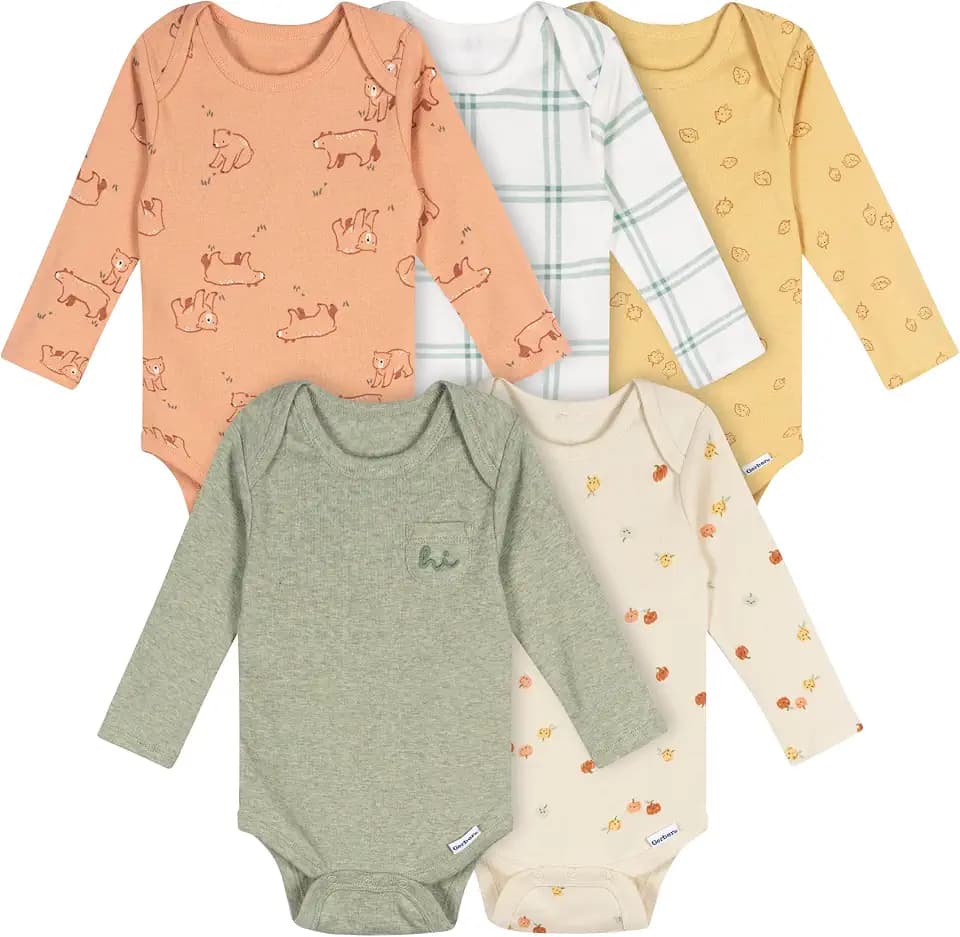 Gerber Baby 6 Pack Long-sleeve Onesies Bodysuit