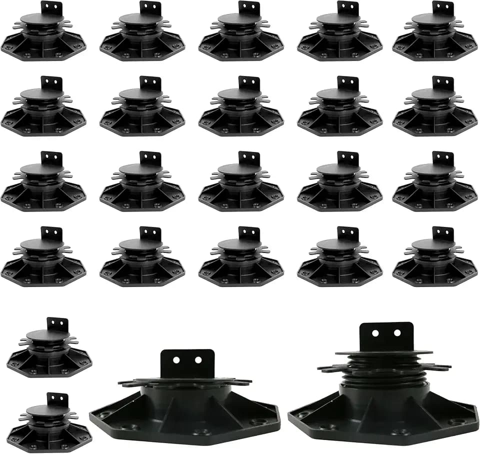 24PCS Adjustable Deck Support Pedestal Blocks (1-3/16" to 2-3/8")