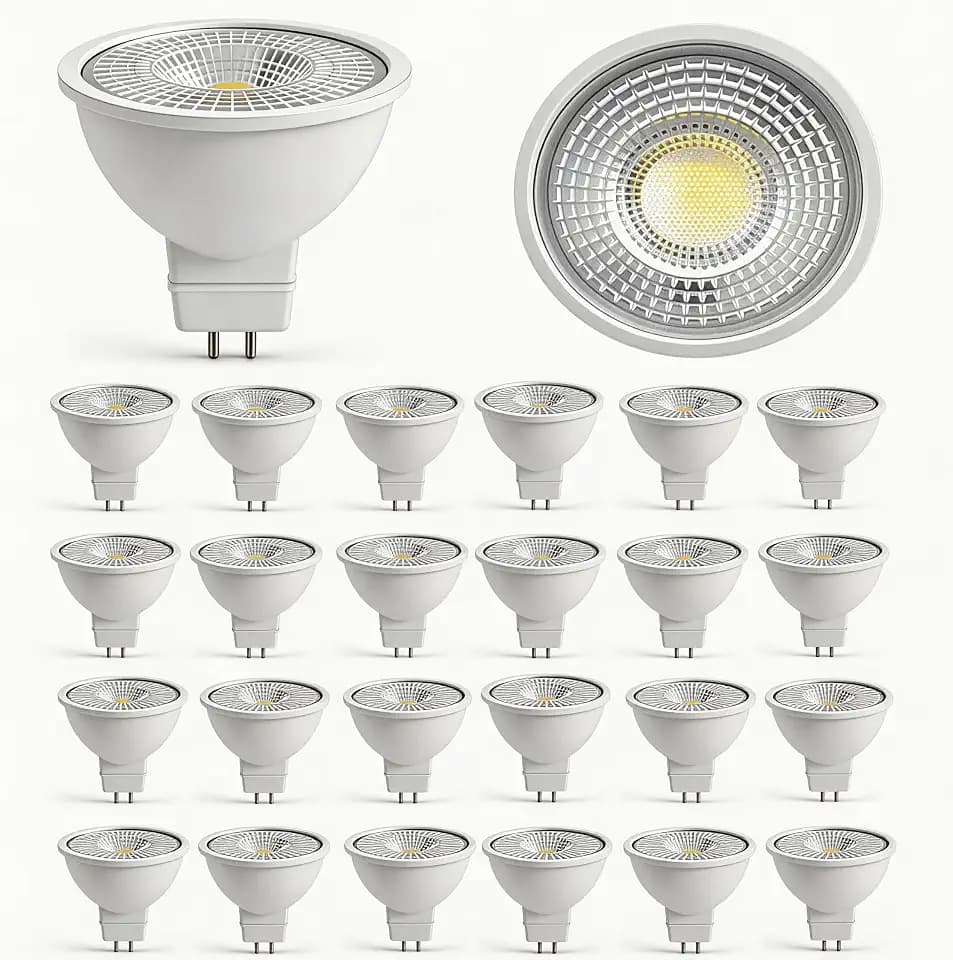 MR16 LED Bulb, 12&36V Low-Voltage GU5.3 LED Bulbs, 2700K LED Light Bulbs. Suitable for Road Light, Patio Lights, Track Lights, Outdoor and Indoor Landscape Lighting. 24 -Pack, dimmable.