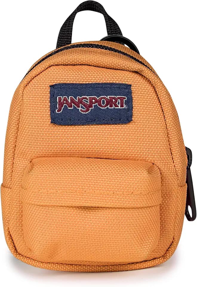 JanSport Mini Break – Extra Small Keychain/Bag Charm, Orange Soda