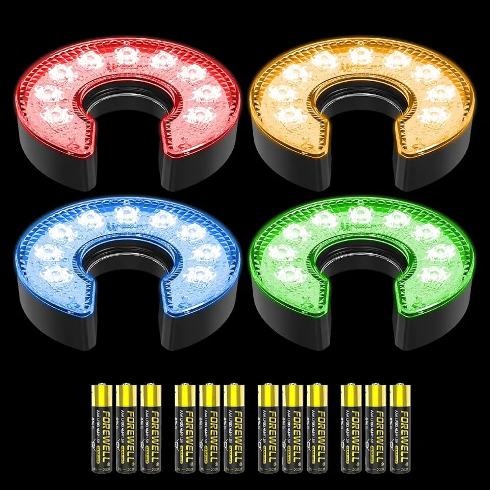KINGTOP Battery-Operated LED Golf Hole Lights, C-Shape