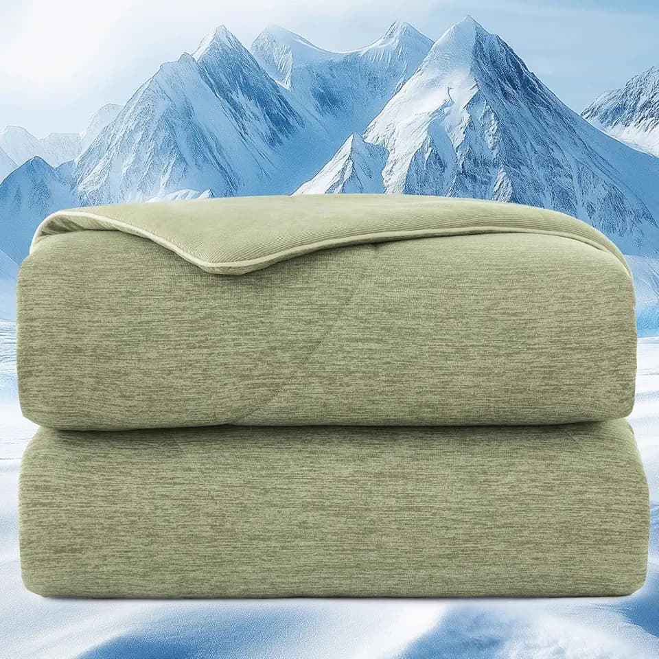 PHF Cooling Comforter, Rayon from Bamboo Soft Breathable Quilted Blanket
