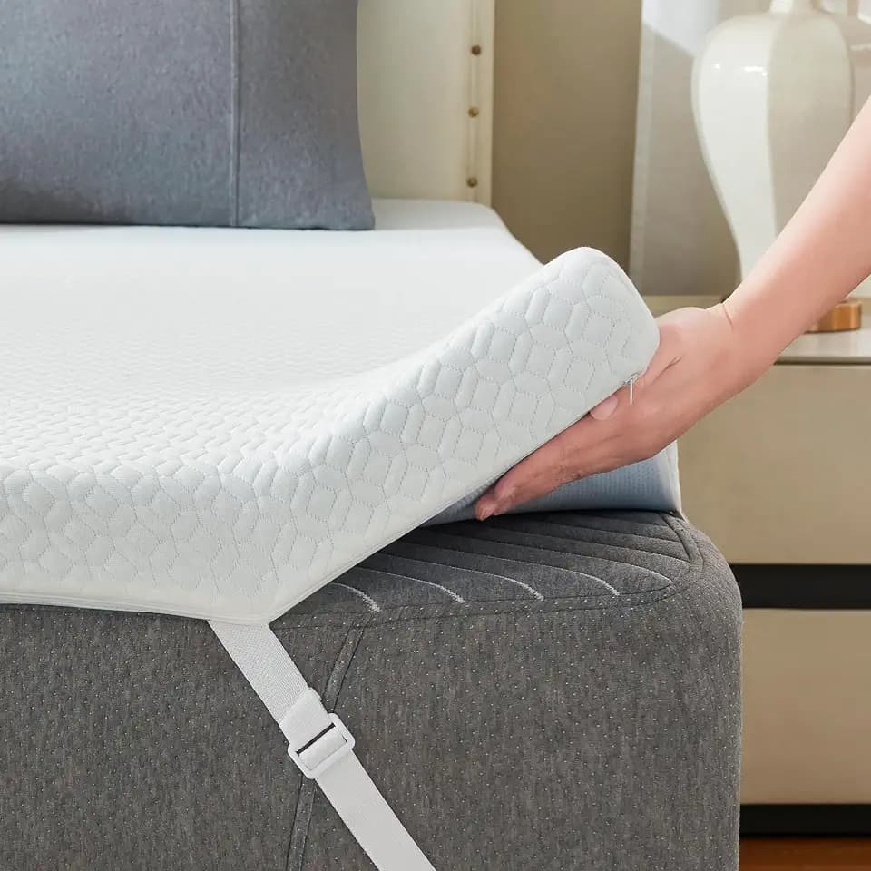 3 Inch Gel Memory Foam Mattress Topper King, Cooling Gel Bed Topper for Pressure Relief, High Density Sleep Comfort with Removable & Washable Bamboo Cover