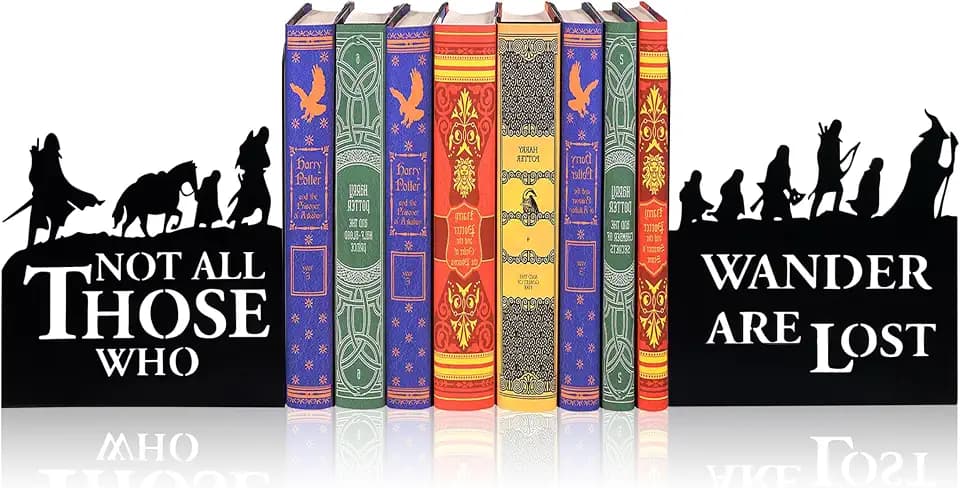 Lord Bookends Fantasy Shelf Decor with Unique Design, Gifts for Book Lovers