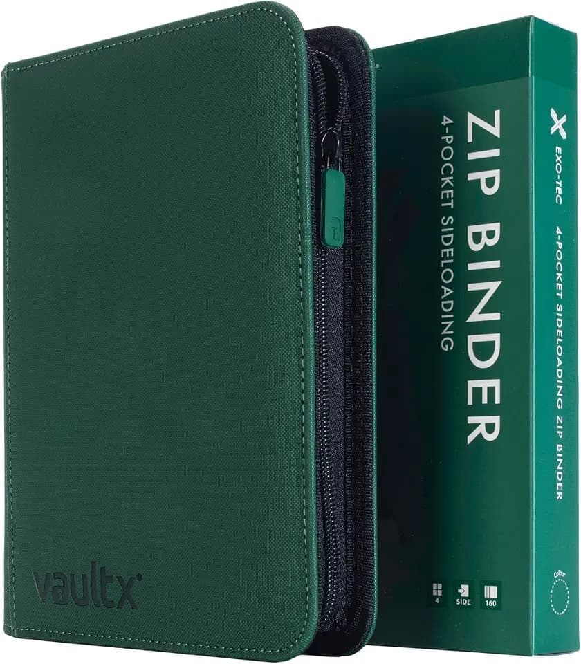 Vault X 4 Pocket Zip Trading Card Binder 160 Cards Exo-Tec (Green)