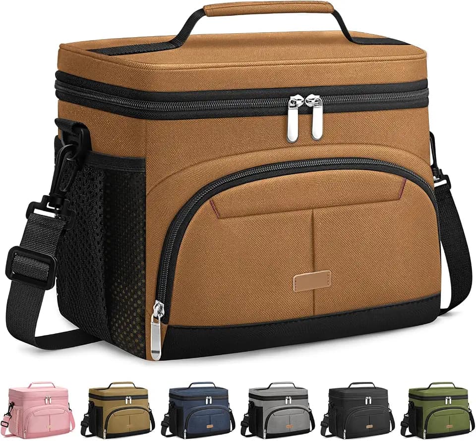 Pritent Lunch Box for Men Women Insulated Lunch Tote Cooler Bag Lunchbox