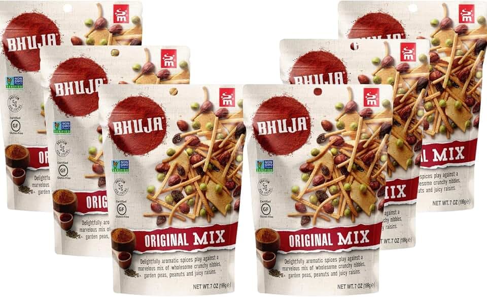 Bhuja Original Mix, 7-ounce Bags (Pack of 6)