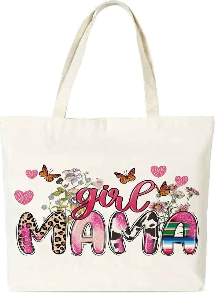 Boy Mom Gifts, Mama Tote Bag, Mother's Day Birthday Gift for Mama - Q01-Q08