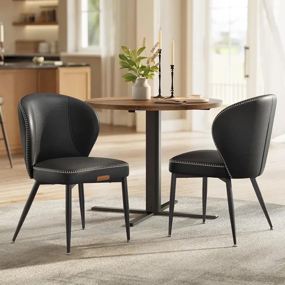 VASAGLE Dining Chairs Set of 2, Upholstered Kitchen Chairs
