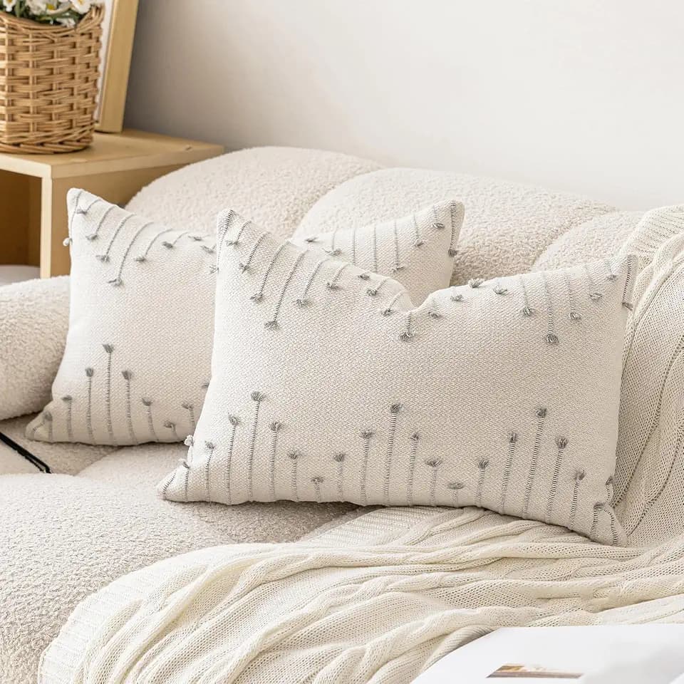 LILEPOY Boho Throw Pillow Covers 12x20 Farmhouse Lumbar Couch Pillow case