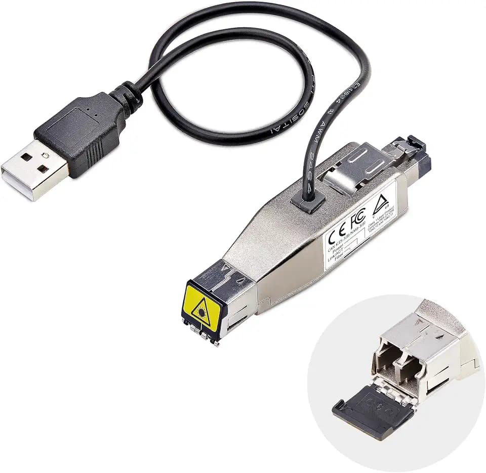 StarTech Gigabit Glasfaser auf RJ45 Konverter, USB (D01ML55U-FIBER-MEDIA)