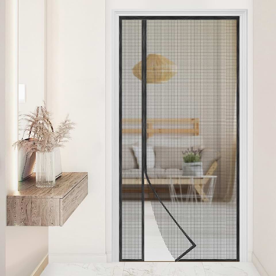 Magnetic Screen Door, Reversible Left or Right Side Opening, Mesh Door Screen Magnetic Closure, Keep Bugs Out, Pet and Kid Friendly, Fits Door Size 34" x 80"