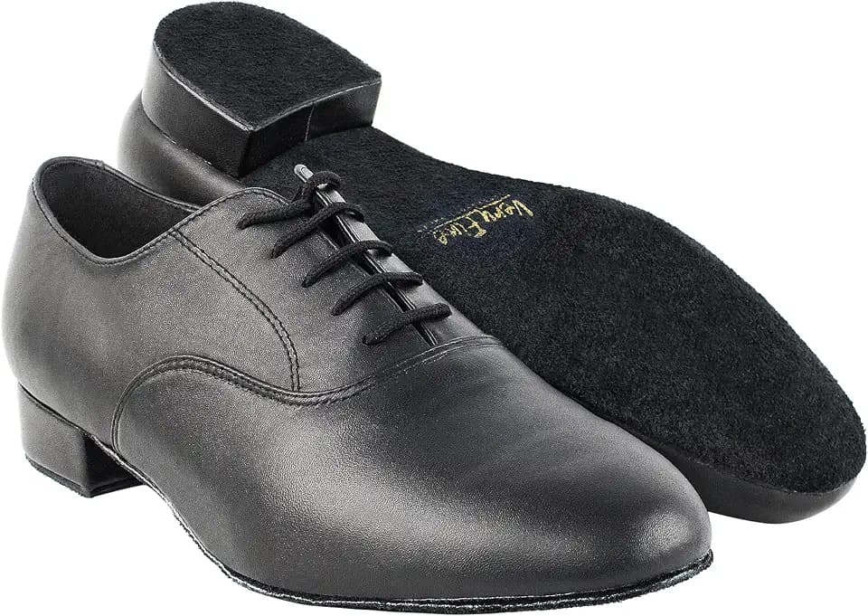 Very Fine Mens Wide Adrian Leather Ballroom Salsa Tango Waltz Latin Smooth Swing Dance Shoe Black