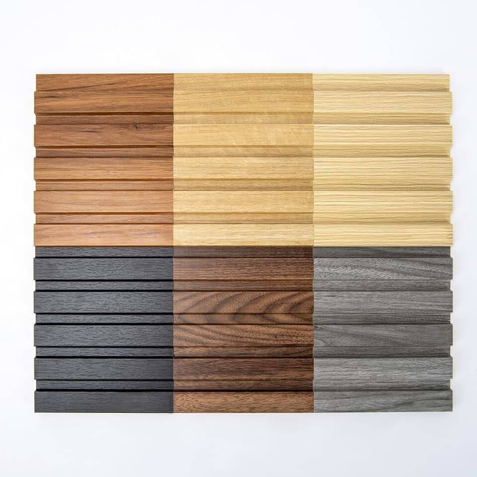 Art3d Wood Slat Wall Panels, Fluted MDF, 6-Pack Sample